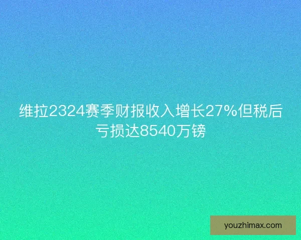 维拉2324赛季财报收入增长27%但税后亏损达8540万镑